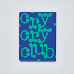 Cry Cry Club - Graphique L | Carnet A5+ | Journal pointillé | Points de 3,5 mm | 256 pages numérotées | Papier Premium 120g | cuir recyclé | produit de manière durable en Allemagne