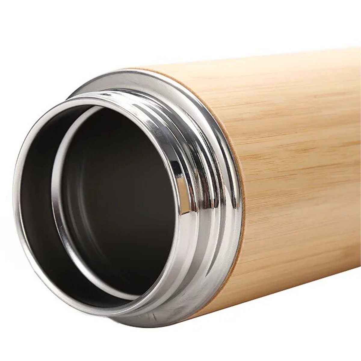 BAMBOEHOUT/ROESTVRIJ STAAL THERMO.350ML _°7X22CM CU80164