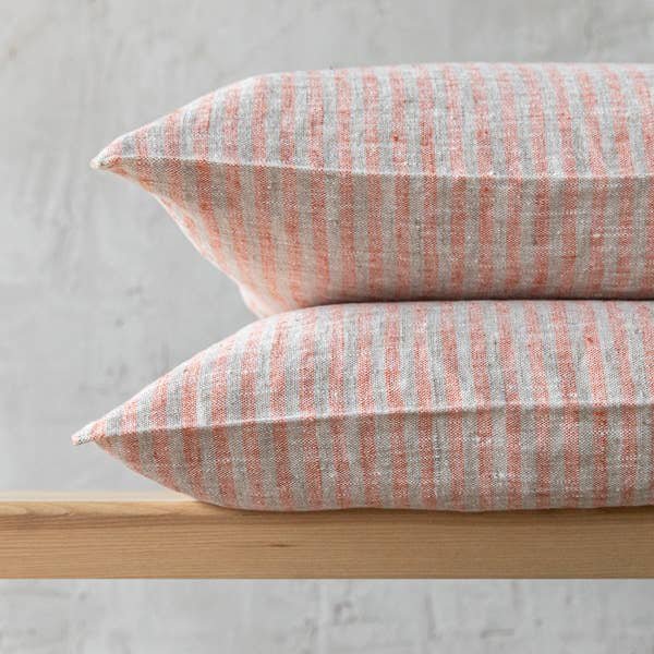 Linen Cushion Cover Brick Natural Brittany
