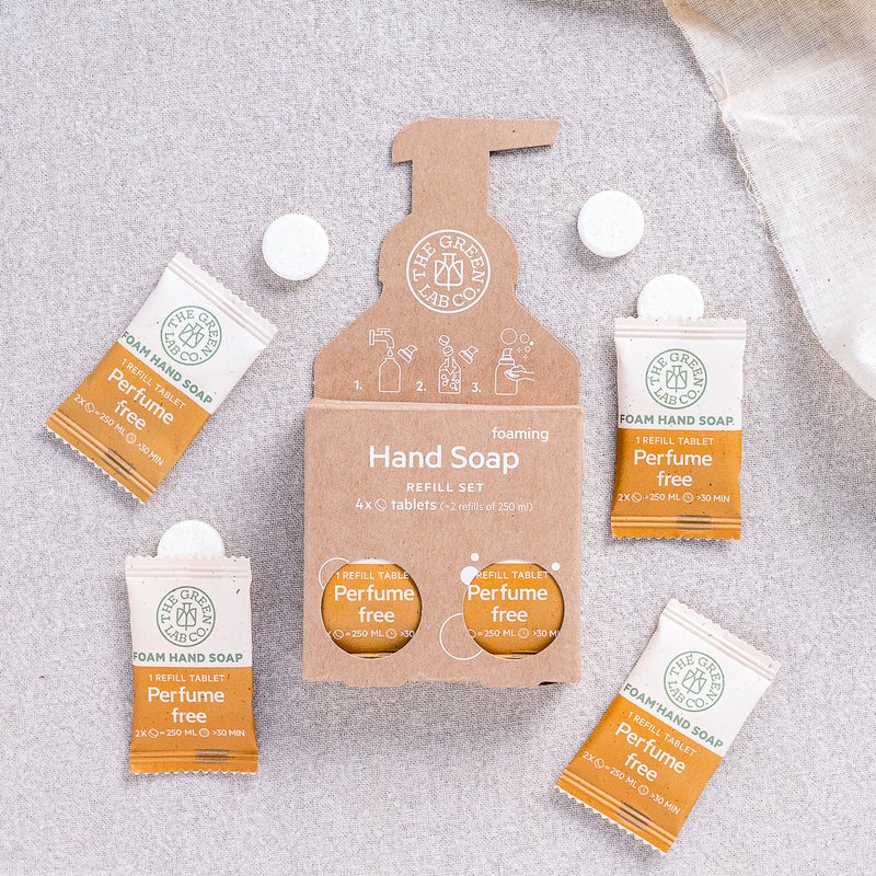 Refill set of hand soap tablets - Perfume-free