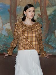 Blouse met tartine geruite print