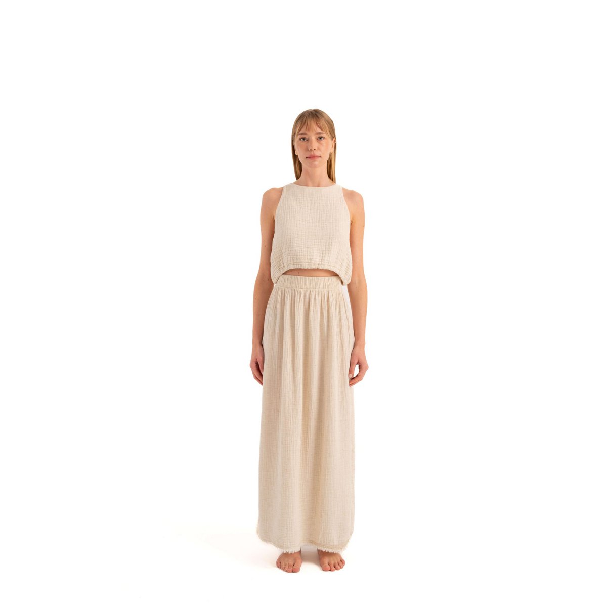 IKIKIZ katoen-TENCEL™ linnen kreukrok