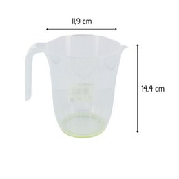 Set van 100 wegwerp professionele spuitzakken 50 cm en transparante plastic maatbeker 1 liter FM Professional