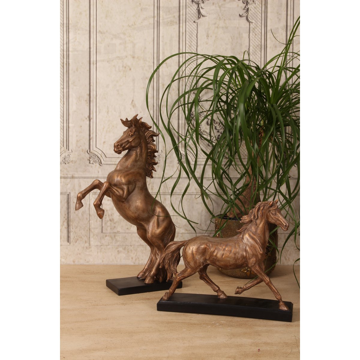 Pferdeskulptur 43,5 cm – Bronze – Harz