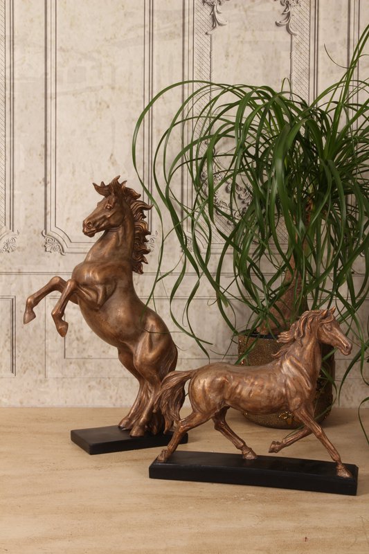 Pferdeskulptur 43,5 cm – Bronze – Harz