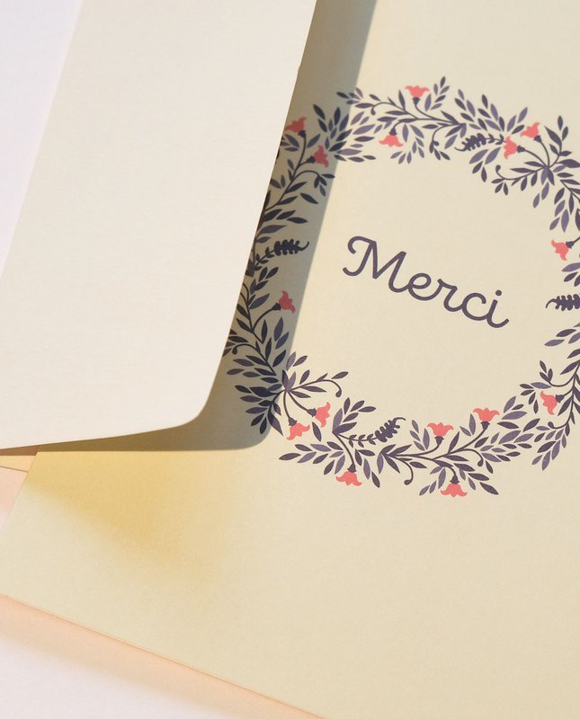 Thank you card Merci