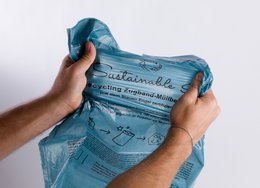 Recycelte Kordelzug-Müllsäcke 20l, Blauer Engel zertifiziert