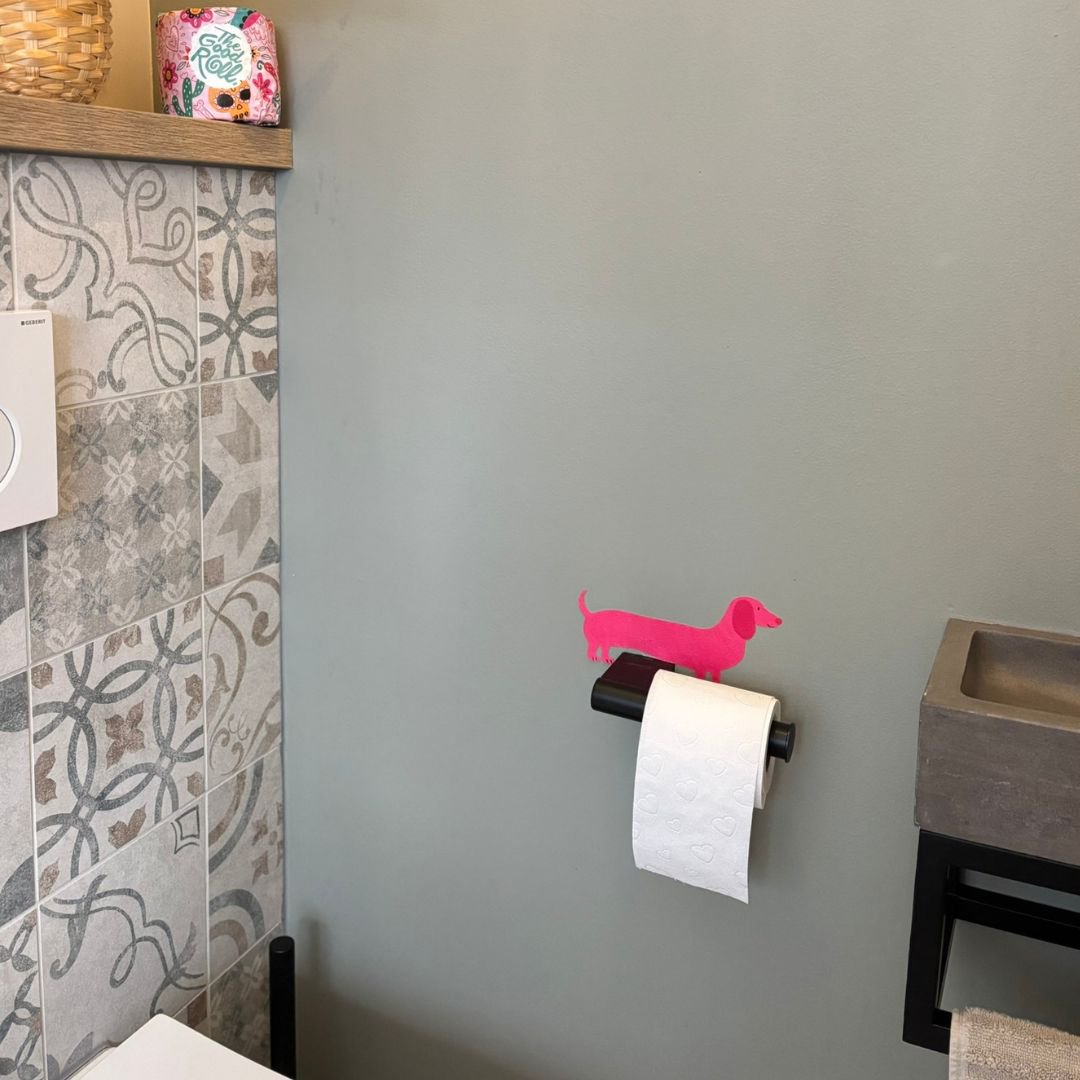 Teckel Mark roze * Muursticker