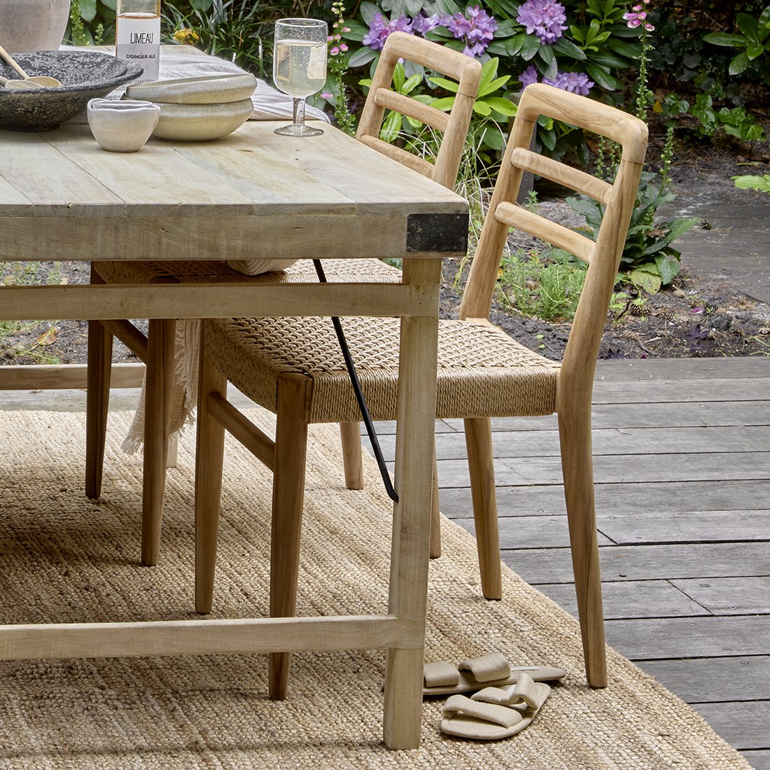 Verano Gartenstuhl aus Teakholz – Natur