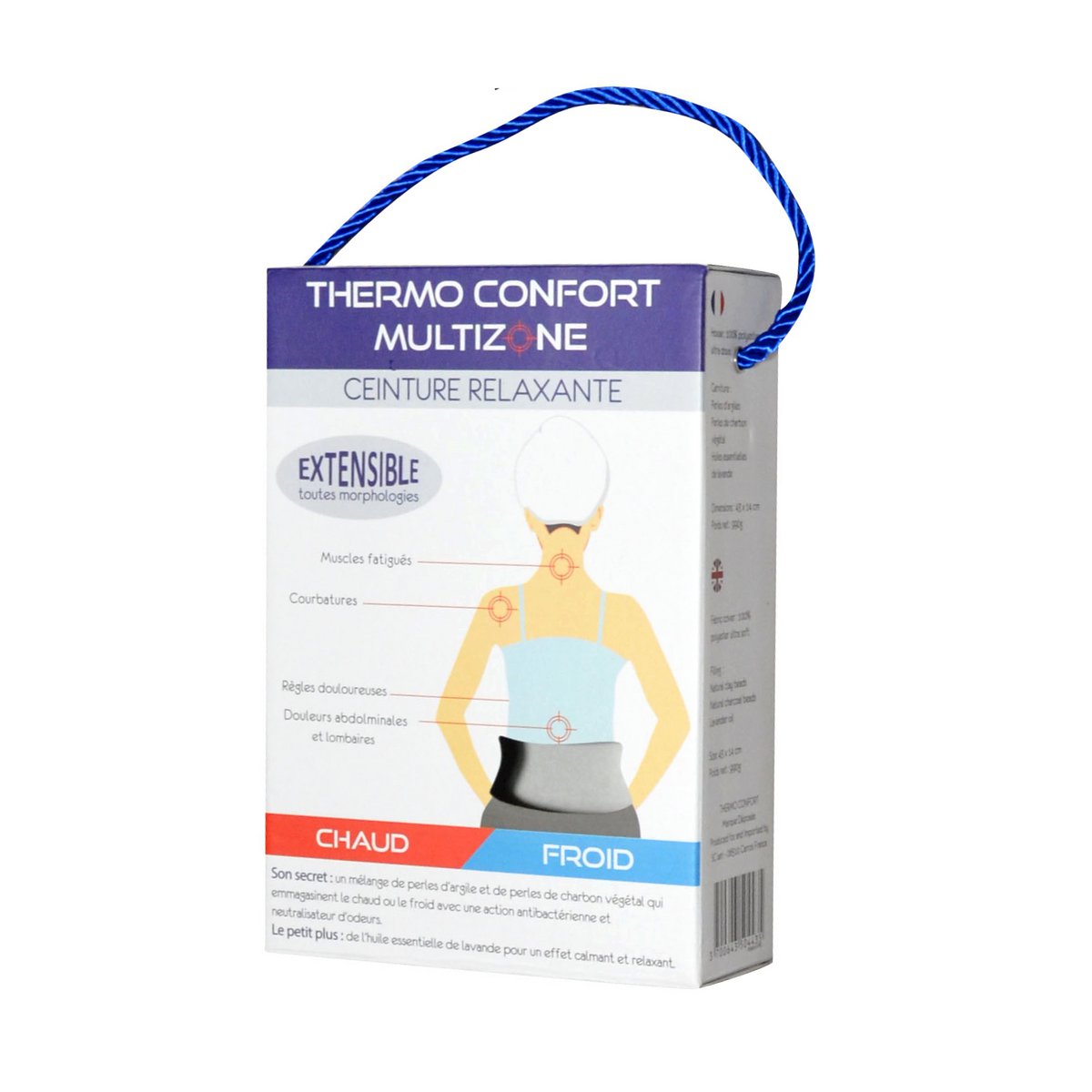 Thermo Comfort Multizone - Relieves Pain Relaxing Effect - Reusable and Natural Composed of Clay Pearls and Vegetable Charcoal Pearls
