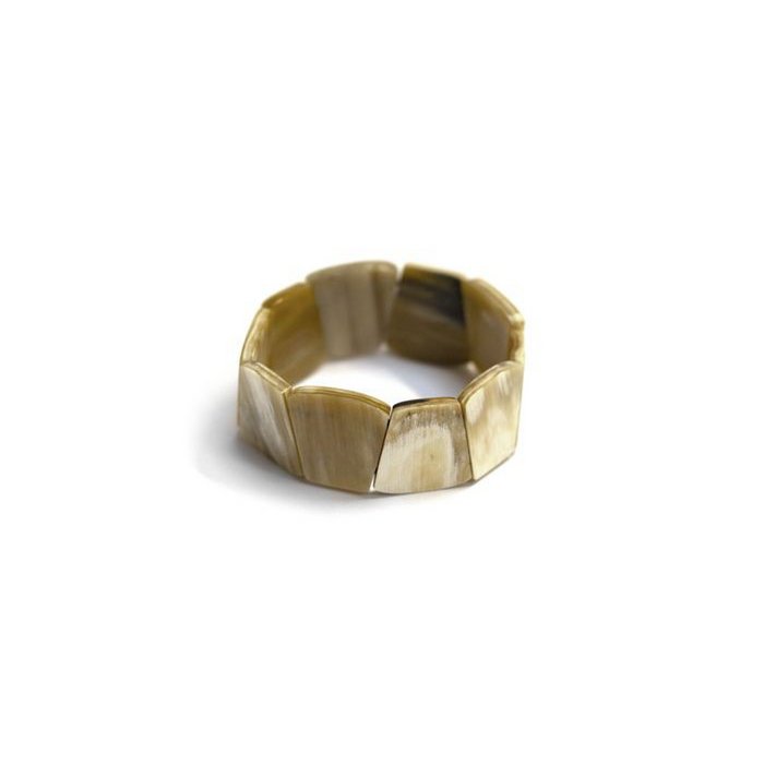 Trapeze beads bracelet in blond horn