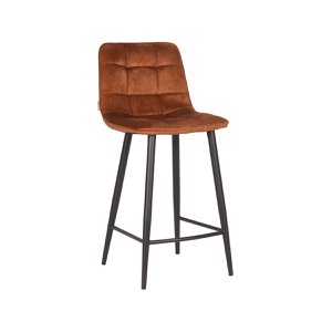 Taburete de Bar Hazer Jelt - Ocre - Terciopelo - Bajo 42 x 92 x 46 cm