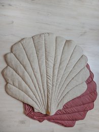 Lniana mata na muszlę „Piasek”