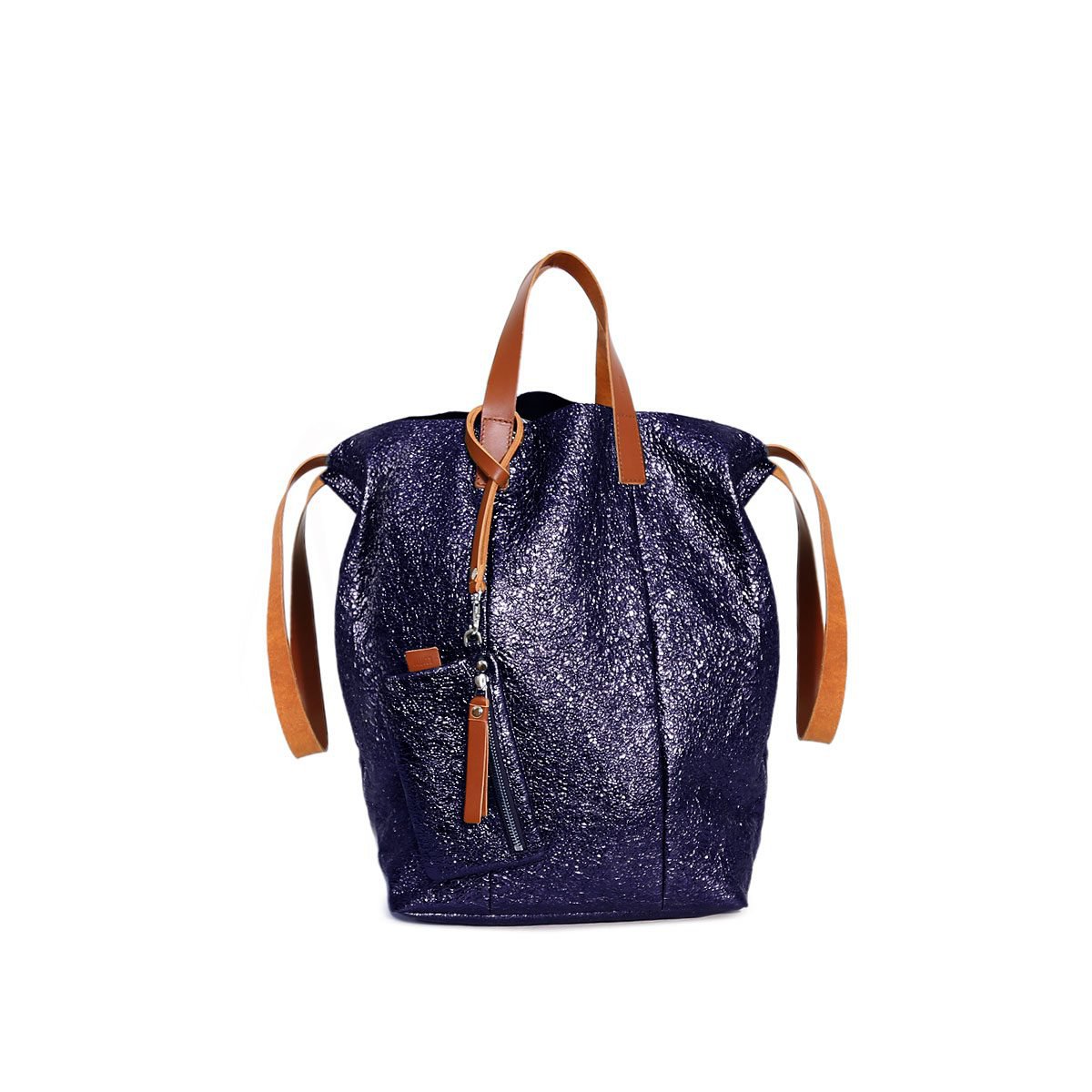 Linda Large Tote Metallic Navy