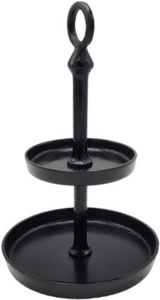 2 Laags Etagere - Candy - Schwarz Antik