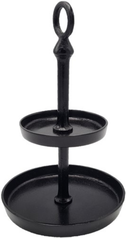 2 Laags Etagere - Candy - Black Antique