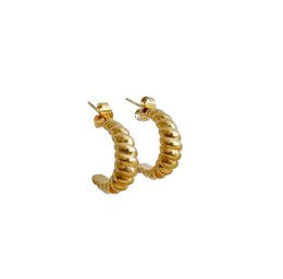 Chunky Croissant Hoops - Goud