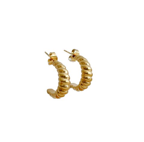 Klobige Croissant-Reifen – Goldfarben