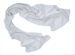Cashmere tørklæde lys 100% Cashmere isgrå