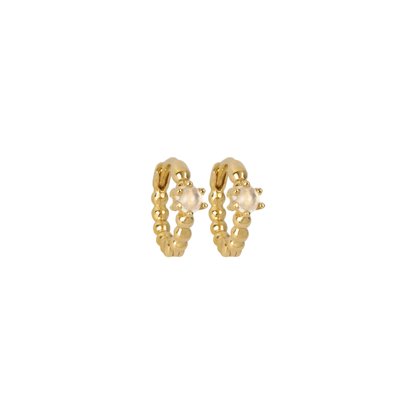 Morganite earring 14K gold plated