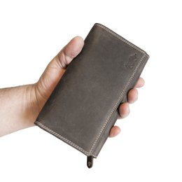 Large Buffalo Leather Wallet with Flap - 3 Colours - Arrigo