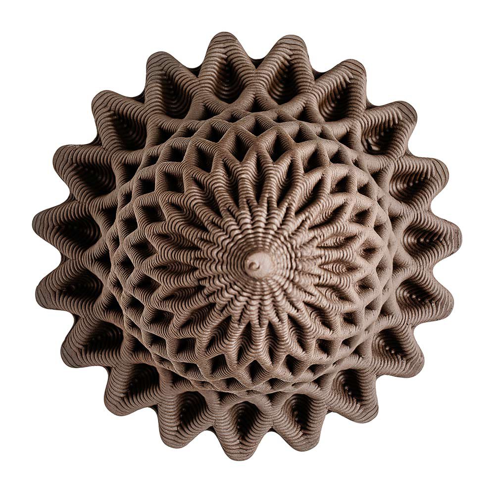 Piano B Positivo nero - il vaso stampato in 3D in terracotta autoinnaffiante.