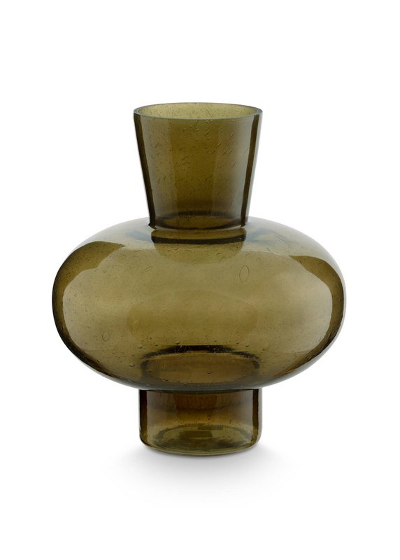 Vase Glass Green 23x27cm