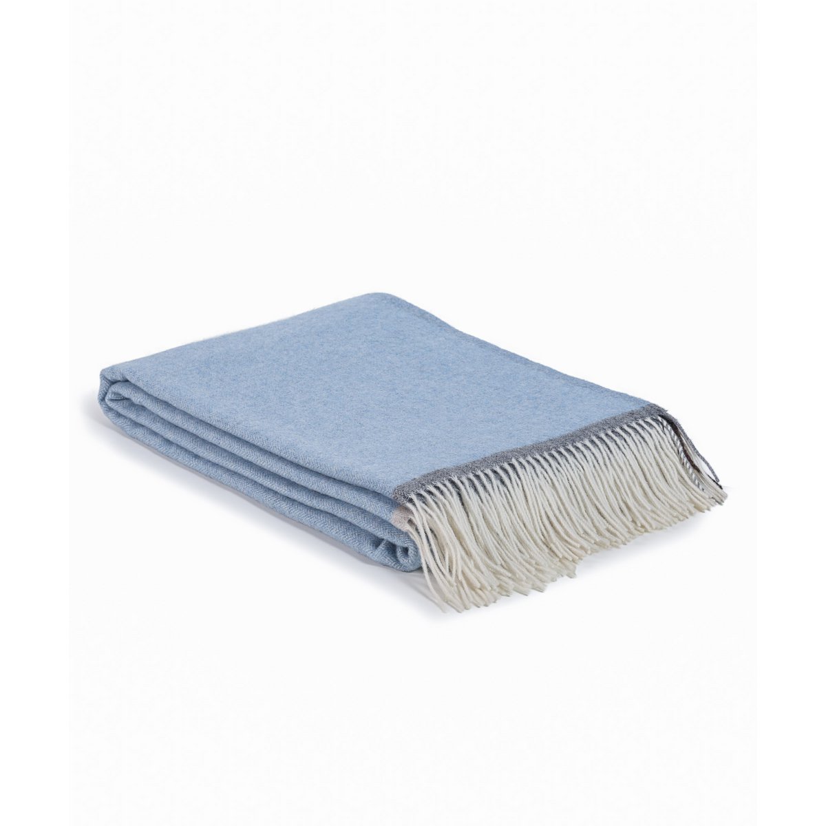 Plaid in lana merino/cashmere MILANO - blu