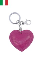 Llavero de piel de vacuno en forma de corazón Made in Italy ITPCL