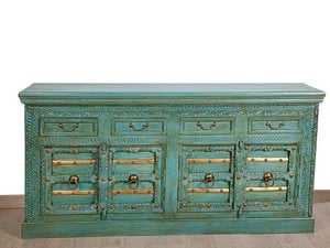 4P.+4C FURNITURE. GREEN WOODEN HANDLE HM152307