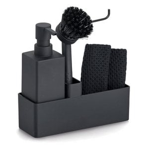 Spoelbakorganizer, kunststof, zwart