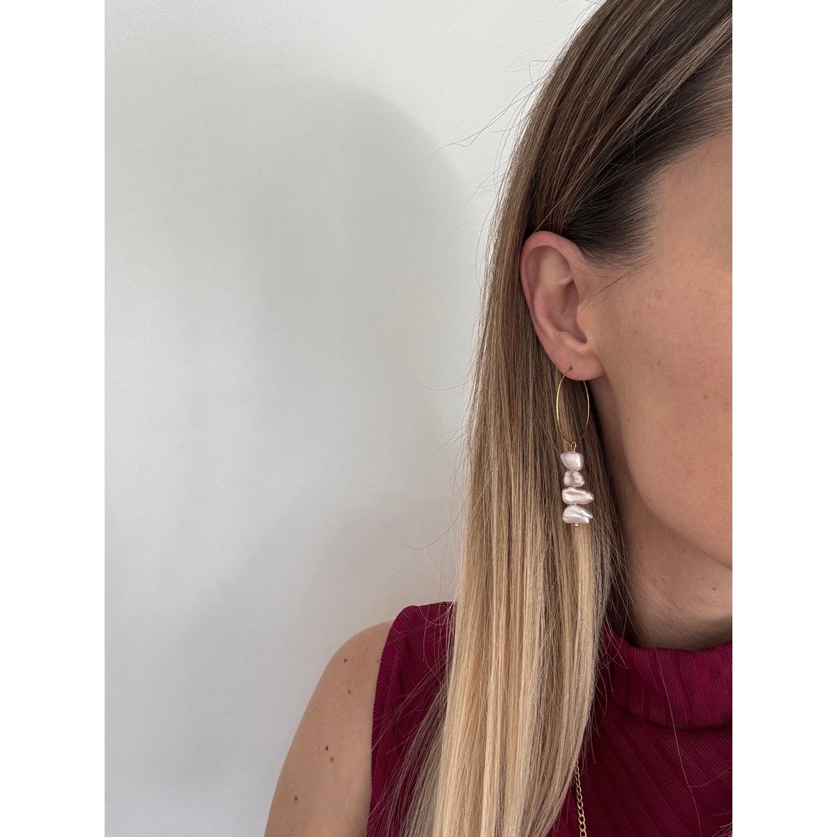 Rosé Pearl - Cerchi con Perle barocche