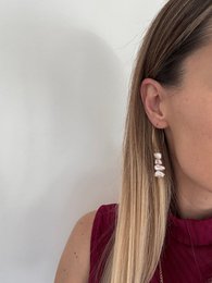Rosé Pearl - Hoops with baroque pearls