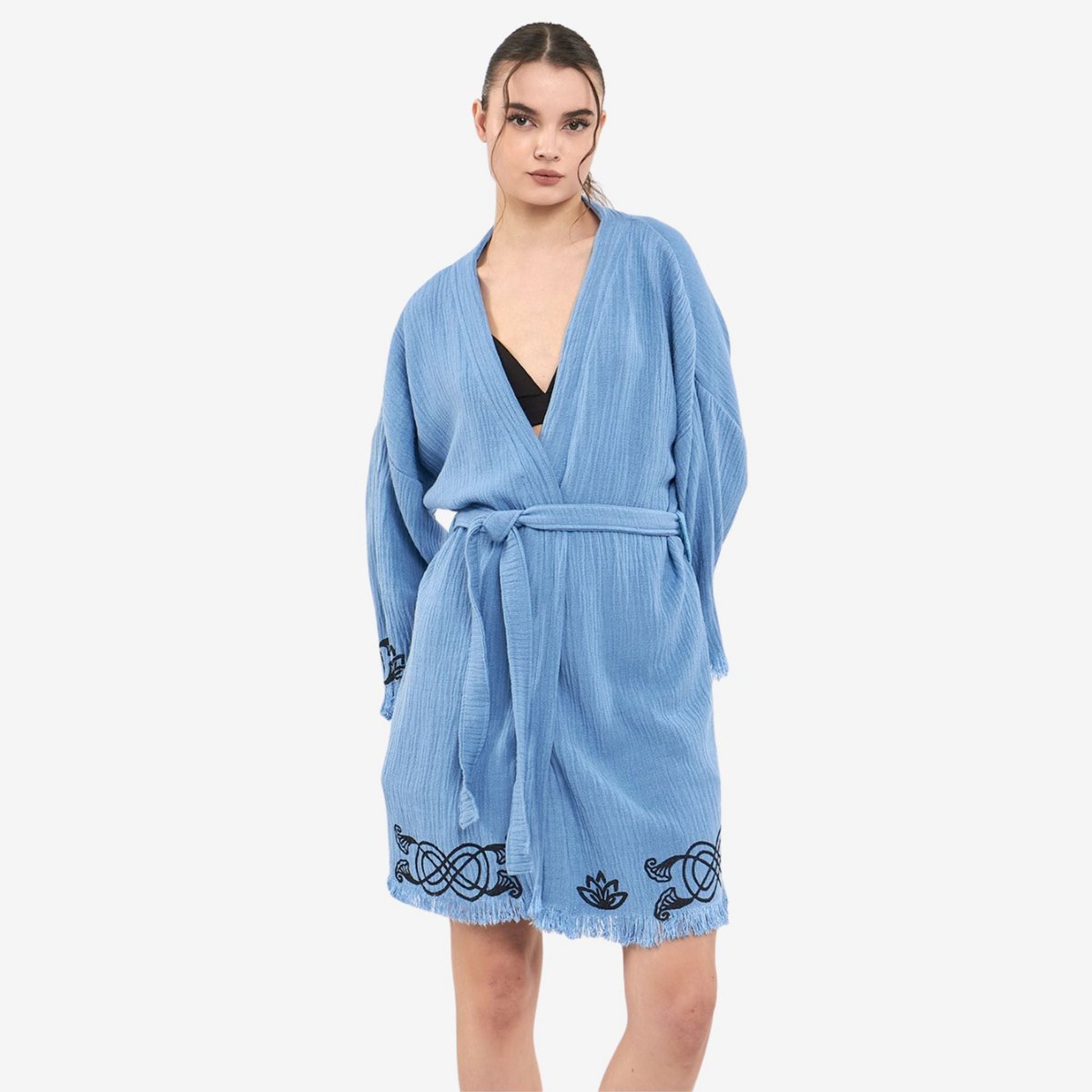 Forever Short Kimono-Azul