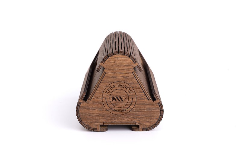 Krea-Wood handgemaakte koffiecapsulehouder voor Nespresso-compatibele capsules, in bruine kleur