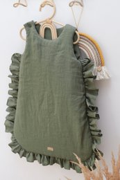 Babyschlafsack aus Leinen mit Rüschen, Babyschlafsack mit Rüschen Sommer 1 TOG, 1,5 TOG, 2,5 TOG
