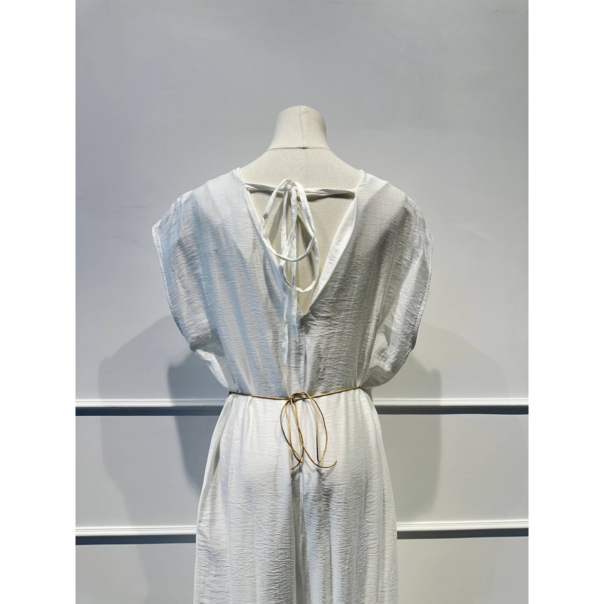 Robe-Combinaison Longue avec Ceinture de Perles - VISCOSE - 8800