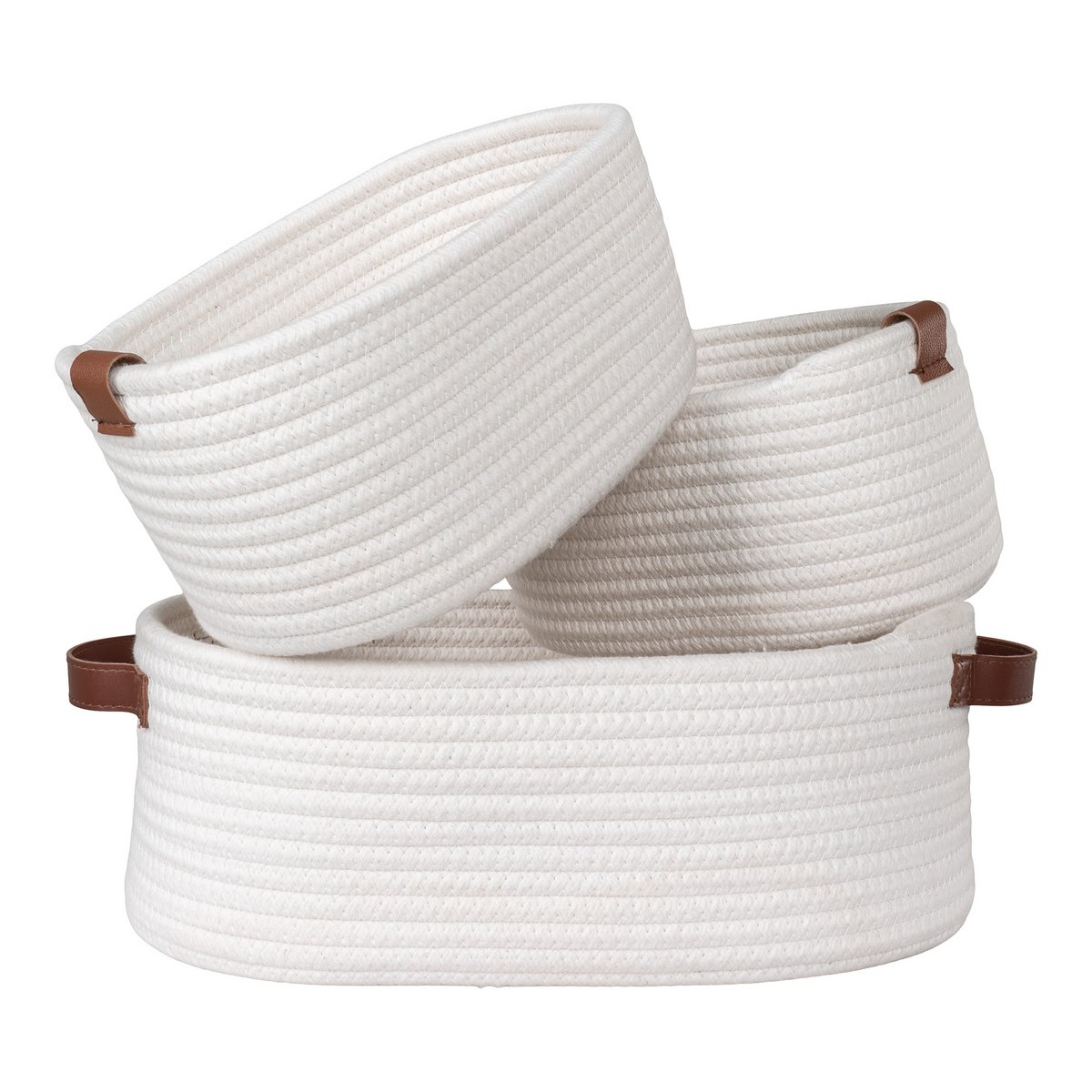 Jarana Baskets - White, set of 3