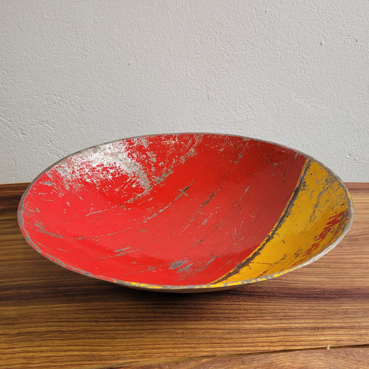 Tazón grande "Leo" Ø 38 cm hecho de barriles de aceite reciclados Upcycling | diferentes colores