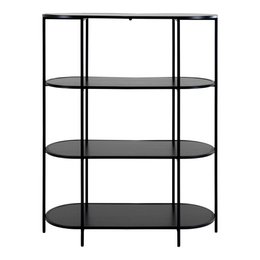 Vita Plank - Zwart, Staal/spaanplaat/melaminefolie, 85x36x111 cm