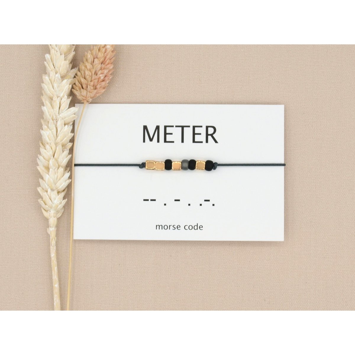 Morse code armband meter (zilver,rosé goud,goud)