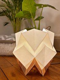 Origami Table Lamp in EcoWood and Paper - size M
