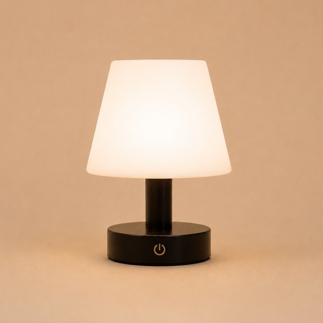Lampada da tavolo ricaricabile Teddy in legno nero