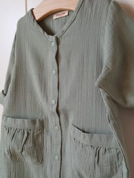 Unisex-Strampler aus Musselin / 100 % Bio-Doppelgaze-Baumwolle