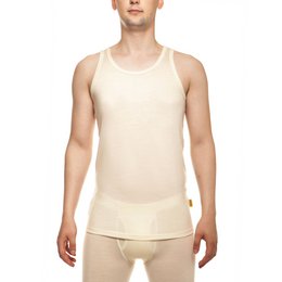 Men's 160 Merino 2-Piece Set Of Sleeveless Top & Bottom Natural