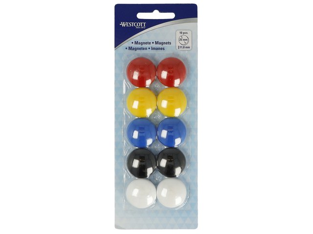 Pacco coordinato Magnetet Westcott al 10st. Ø 25mmx11,8mm, capsula da 300g: 4-6 vel 80gr. carta