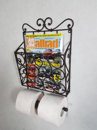 Uchwyt na gazetę/rolkę toaletową, vintage