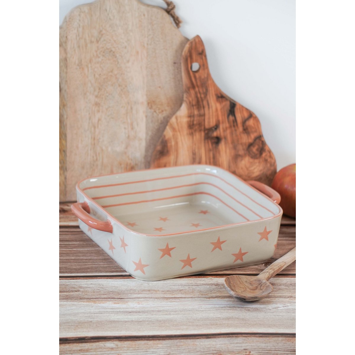 Pink Square Dish Stars 26,2x20,8x6,4 cm Isabelle Rose