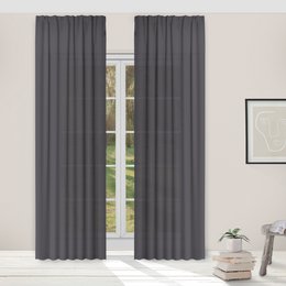Light Guard ready -made curtain - Lightly transmitting - Length adjustable - with rings - 140x280cm