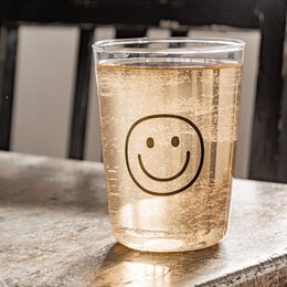 Trinkglas Smiley schwarz (VE = 6 Stk)